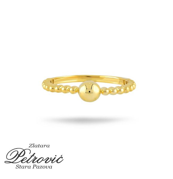 Zlatni prsten sa kuglicama i centralnom lopticom