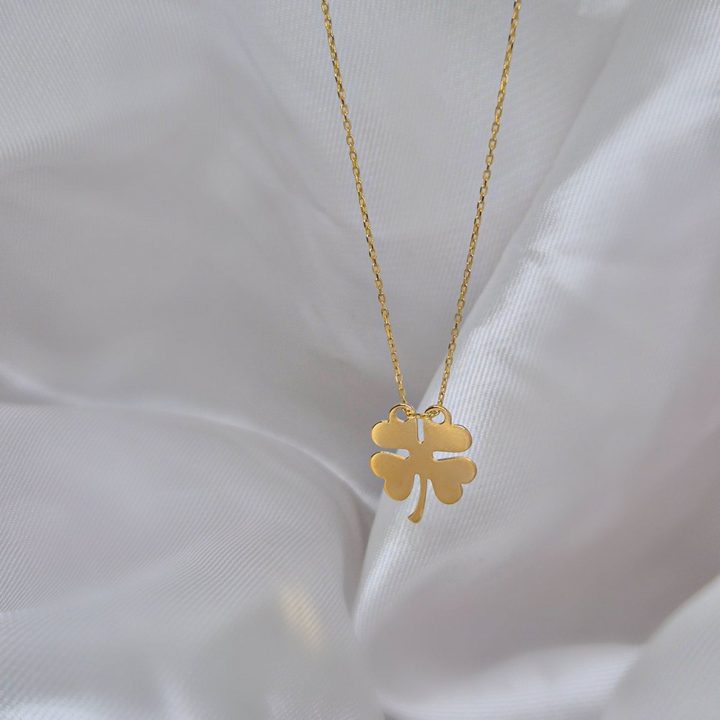 Zlatna ogrlica - puna detelina, žuto zlato