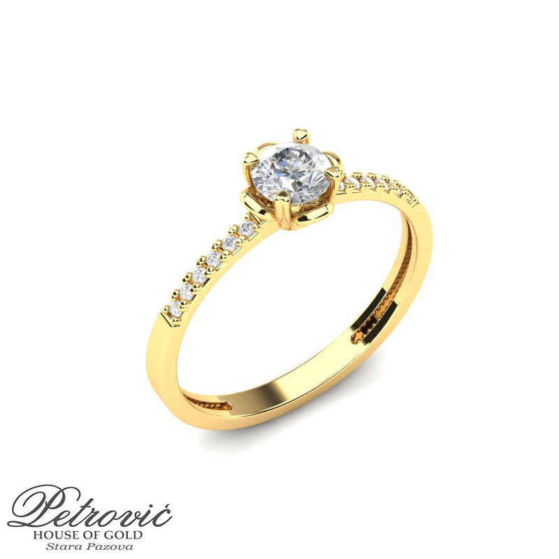 Verenički prsten sa okruglim kristalom