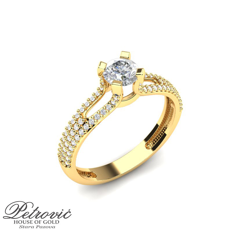 Verenički Prsten Ukrašen Sitnim Kristalima