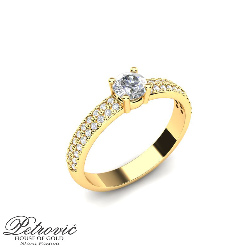 Verenički prsten sa kristalom srednje veličine