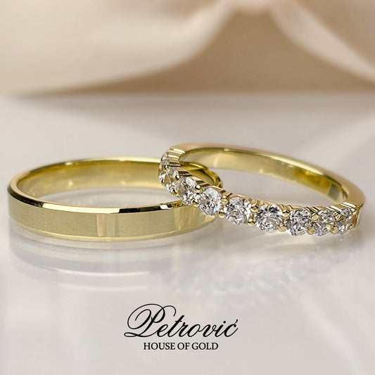 Burme žuto zlato - klasik sa cirkonima L19